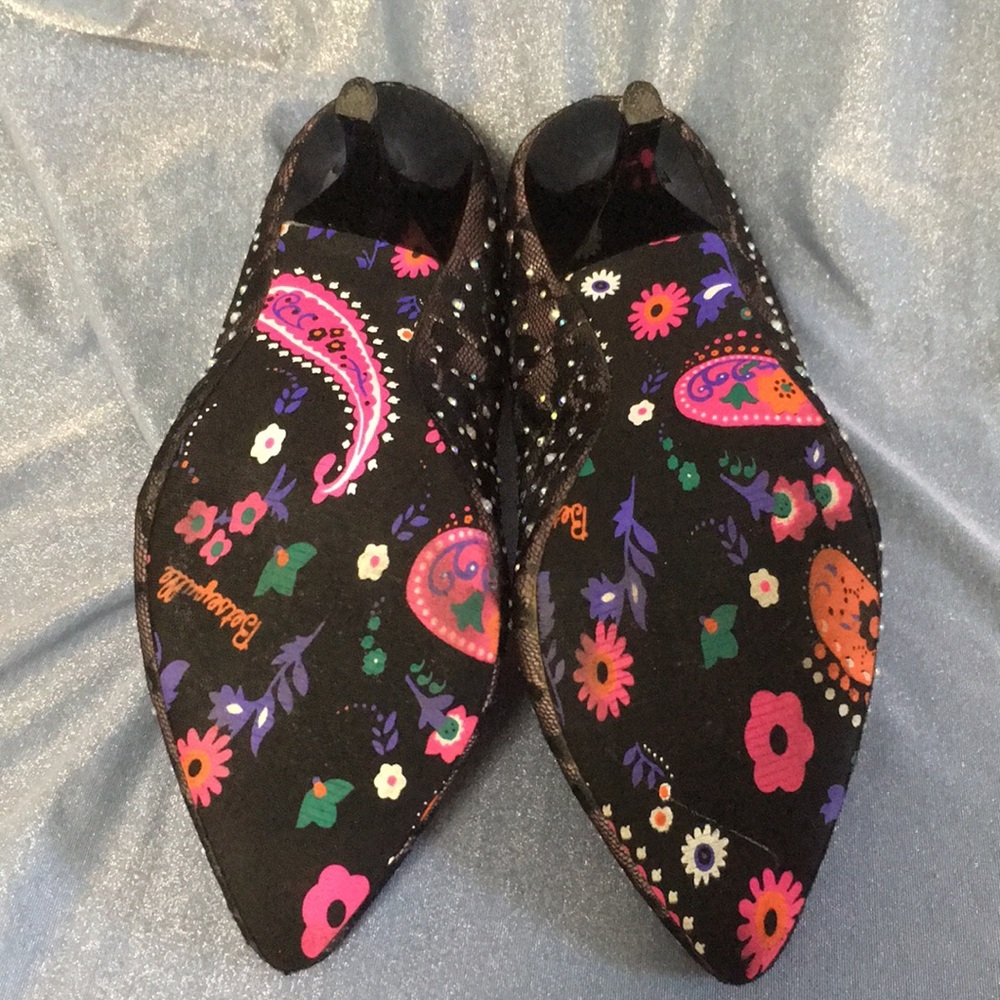 💐 🌟HOST PICK🌟 Betseyville Lace-covered High Heel Pumps Sz 7 Black - Picture 6 of 10